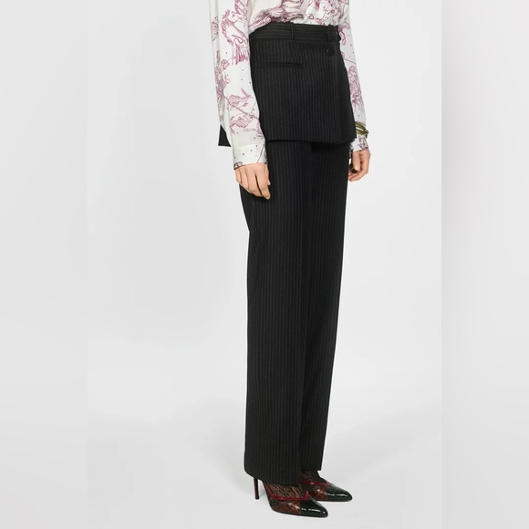 ZARA PINSTRIPE PANTS WITH SKIRT SIZE XS - Picture 4 of 16
